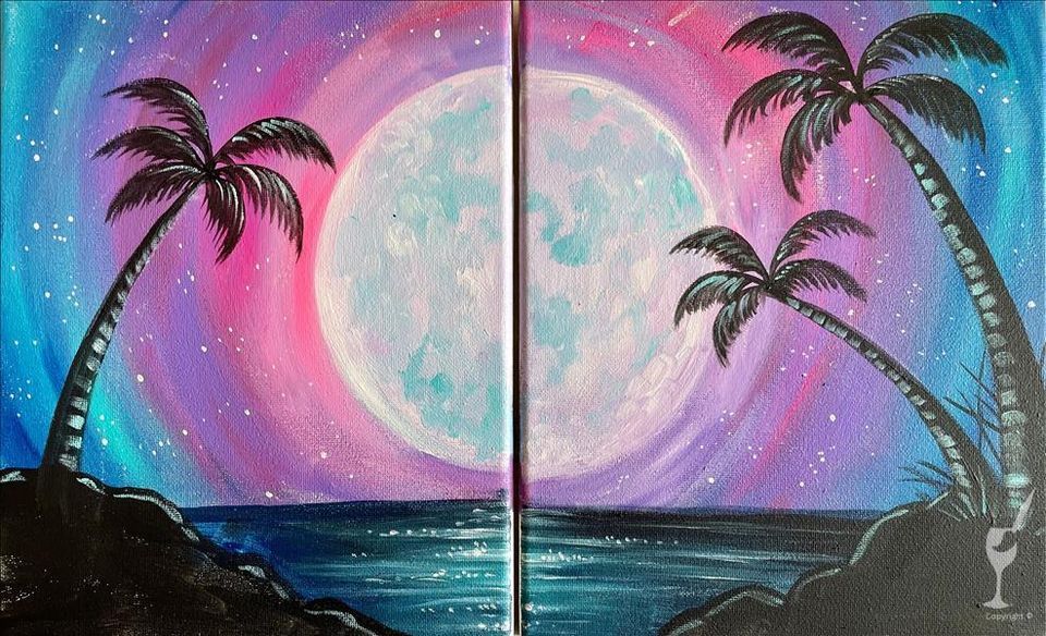 Lunar Palms Easy class!, Painting with a Twist (Las Vegas, NV