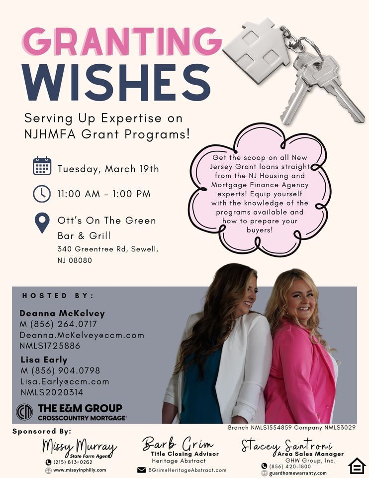 NJ First Time Home Buyer Class, Ott's Washington Twp, Washington