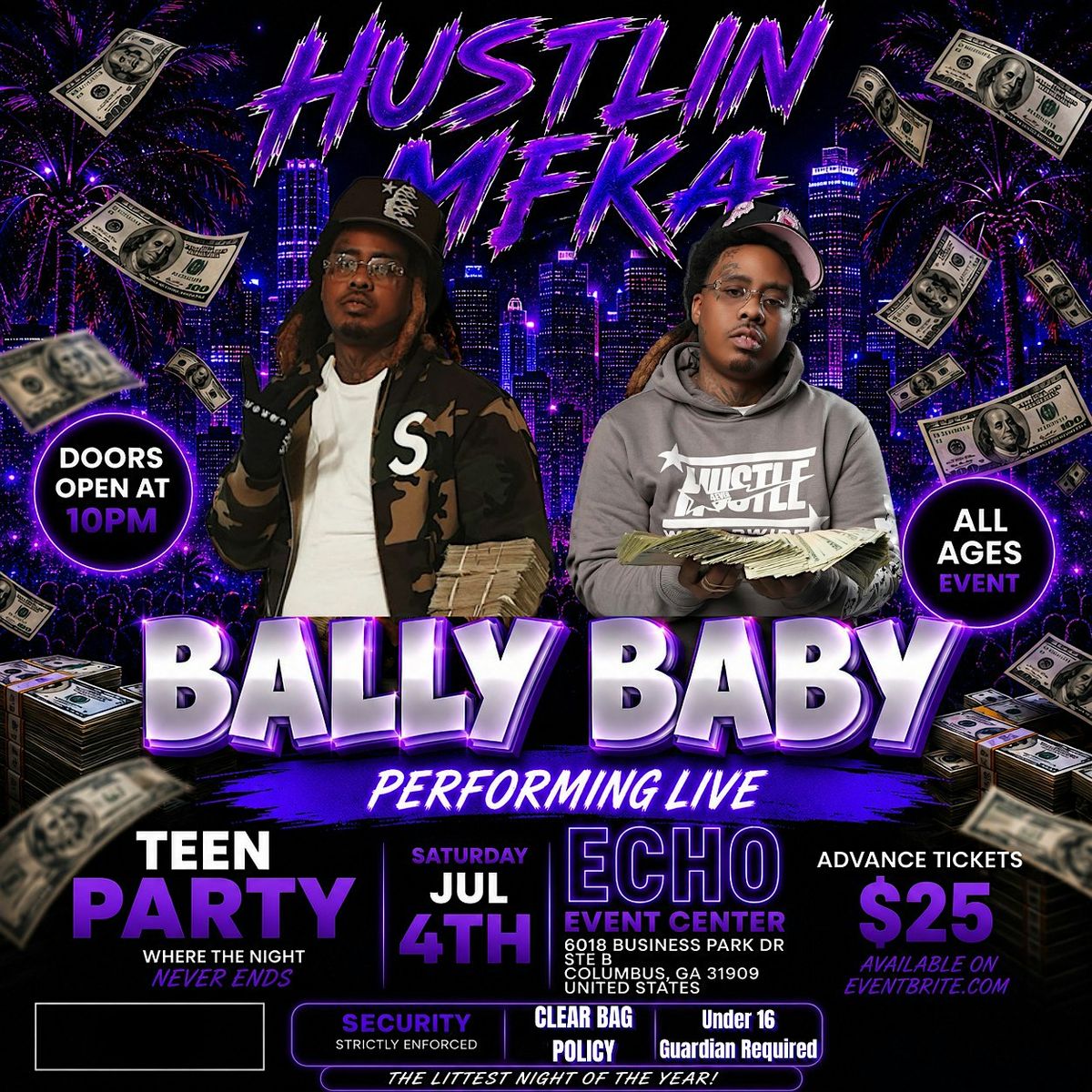 The Littest Night of the Year \u201cHUSTLIN MFKA\u201d BALLY BABY PERFORMING LIVE