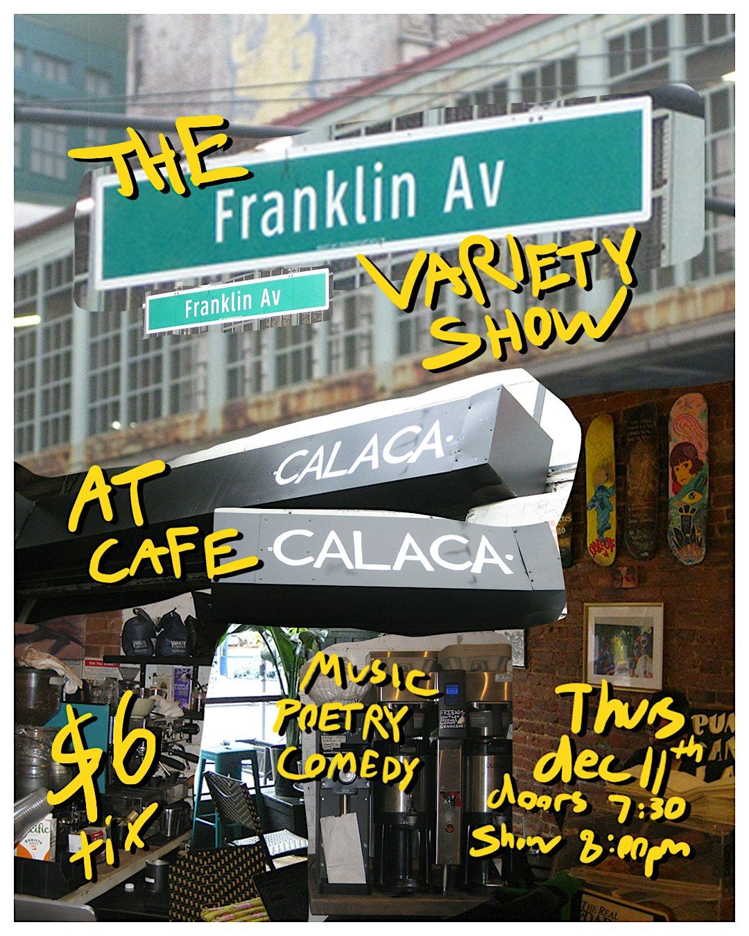 The Franklin Ave Variety Show, 11 December | Event in Brooklyn | AllEvents