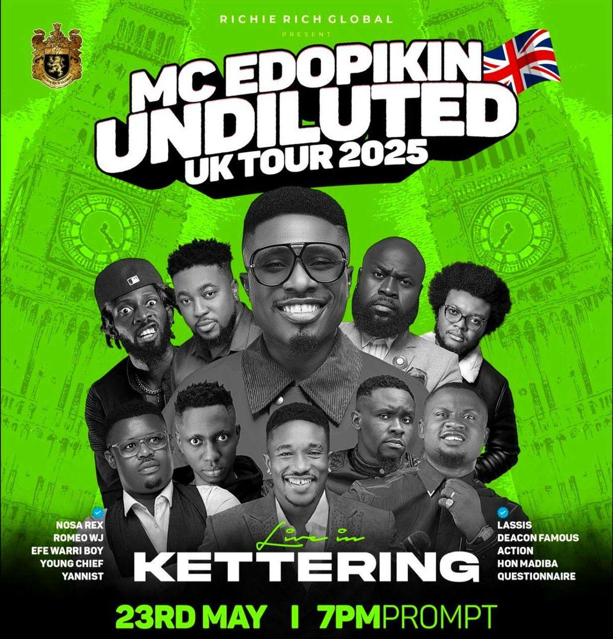 MC EDOPIKIN UNDILUTED UK TOUR 2025 , 23 May | Event in Kettering | AllEvents