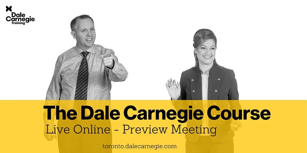 Dale Carnegie Course® Live Online Preview Meeting, August 25 2020