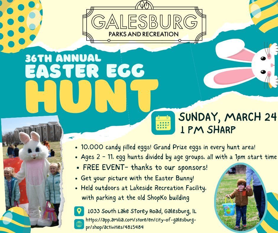 36th Annual Easter Egg Hunt, Lakeside Recreation Facility, 1033 South