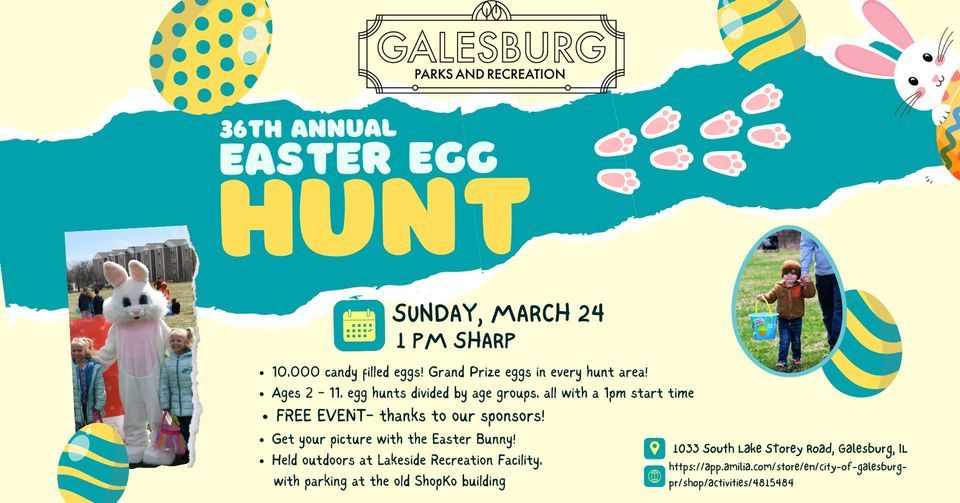 36th Annual Easter Egg Hunt, Lakeside Recreation Facility, 1033 South
