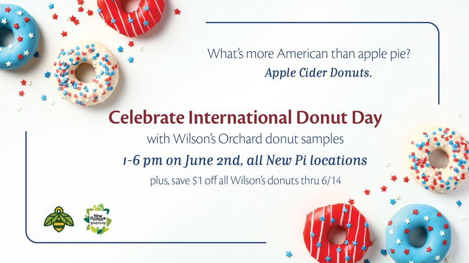 International Donut Day Sampling Event with Wilsons Orchard, New