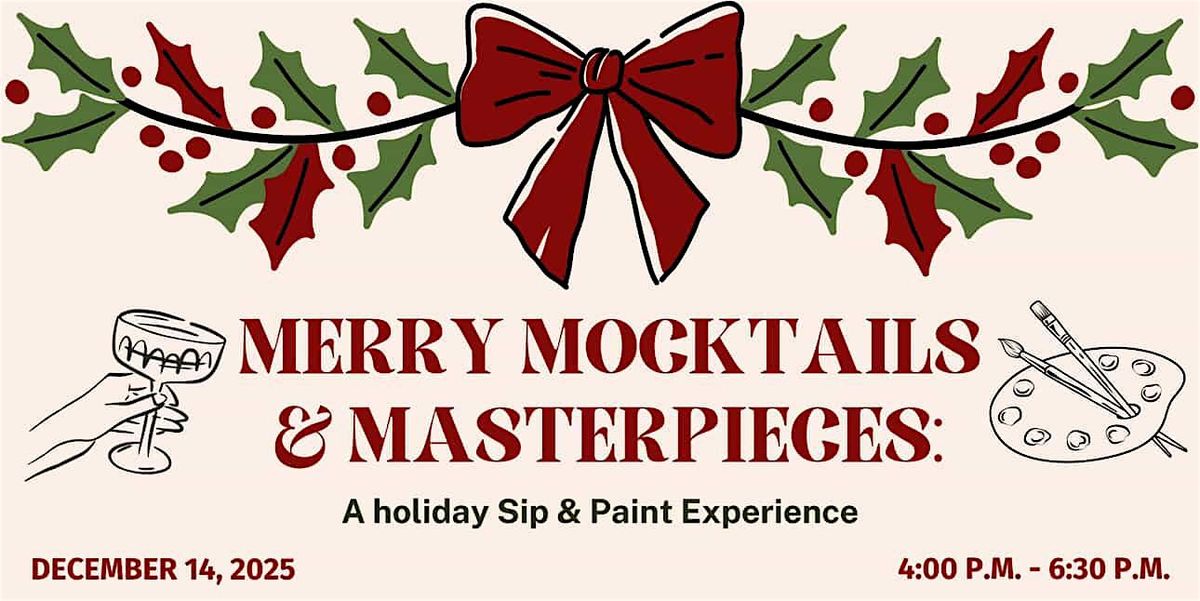 Merry Mocktails & Masterpieces : A Holiday Sip & Paint Experience, 14 December | Event in Columbus