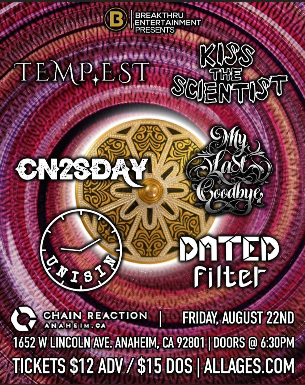 Breakthru Entertainment at Chain Reaction, 22 August | Event in Anaheim | AllEvents