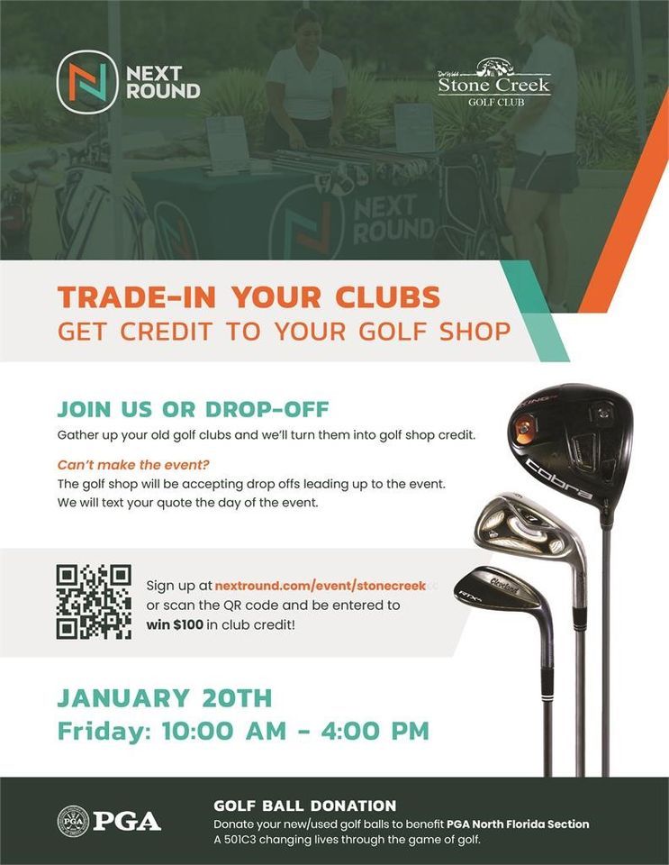 Next Round Golf Club TradeIn, Stone Creek Golf Club, Ocala, January 20