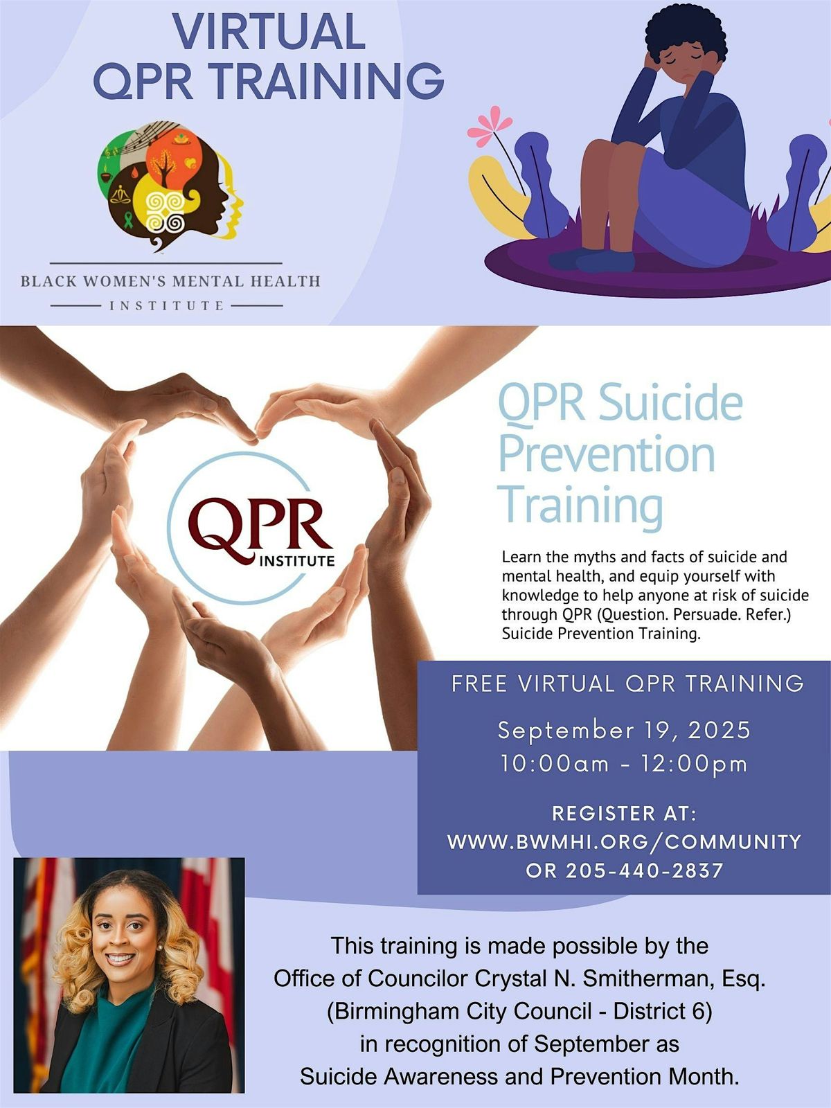QPR Suicide Awareness and Prevention Training (In-Person), 9 December | Event in Birmingham | AllEvents