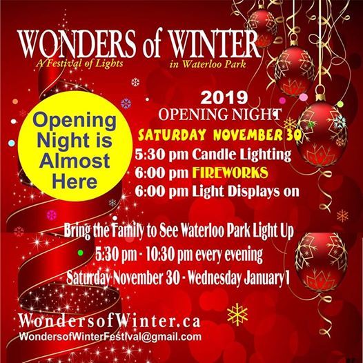 Opening Night Saturday November 30 5 30 Pm At Wonders Of Winter A