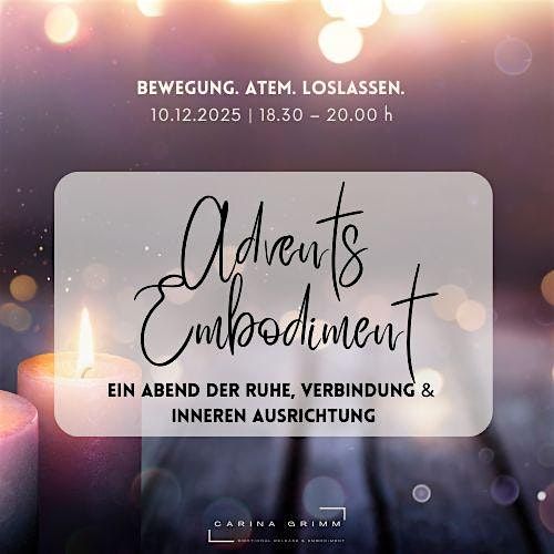 Advents Embodiment – Stille · Herz · Licht, 10 December | Event in Westerstede | AllEvents