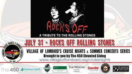 Rocks Off - A Rolling Stone Tribute at Lombard Cruise Nights, Downtown Rocks Off - A Rolling Stone Tribute at Lombard Cruise Nights, Downtown