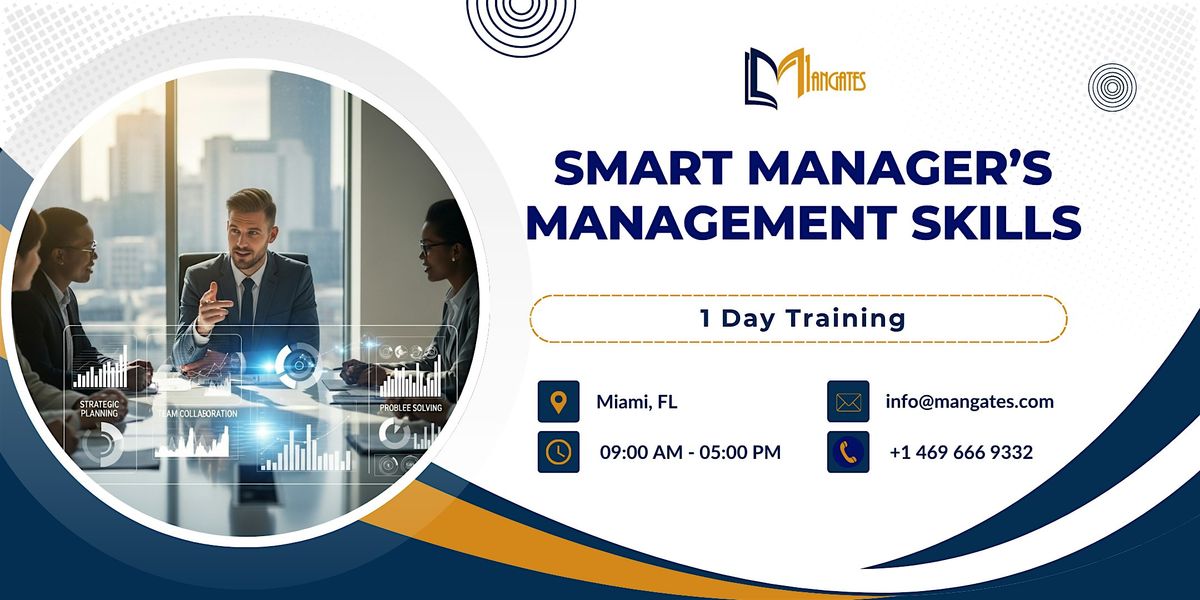 Smart Manager’s Management Skills: 1 Day Workshop in Miami, FL, 25 November | Event in Miami | AllEvents