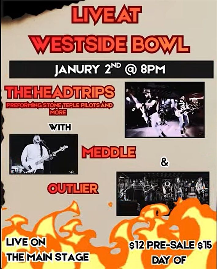 The Head Trips/Meddle/Øutlier, 2 January | Event in Youngstown | AllEvents