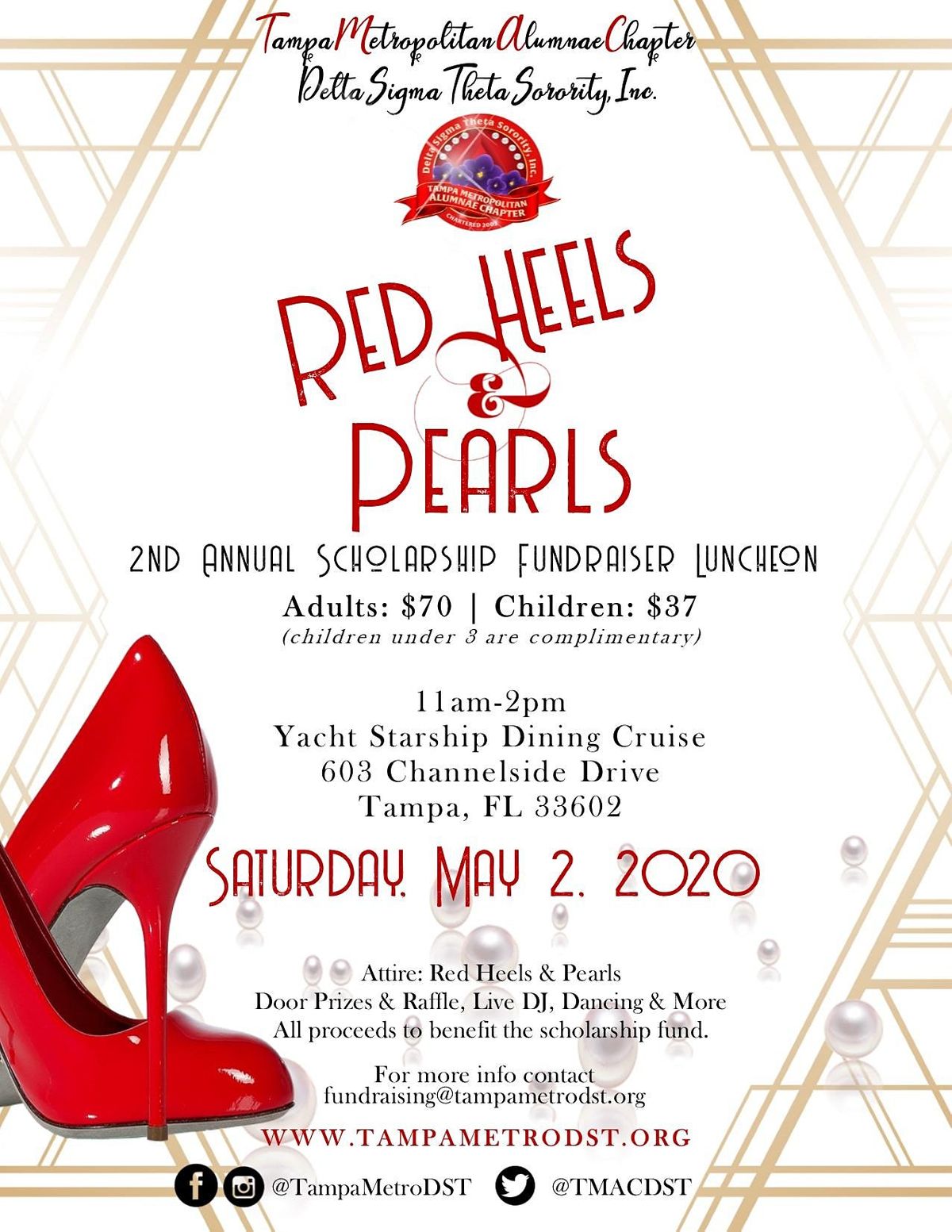 2020 Red Heels And Pearls Scholarship Cruise At Yacht Starship Cruises Events Tampa Tampa
