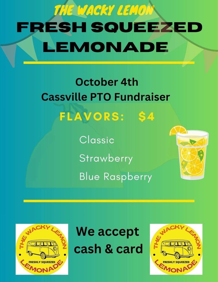 Cassville PTO + Wacky Lemon Fundraiser!, Cassville Elementary, Sparta