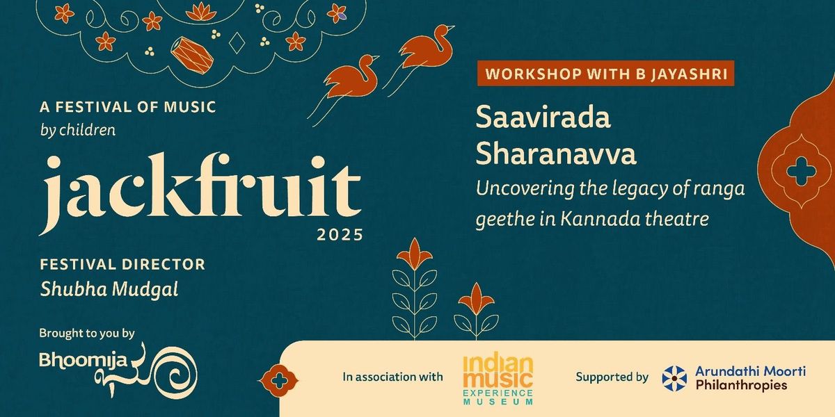 Bhoomija: Ranga Geethe Workshop - B Jayashree, 19 September | Event in Bangalore | AllEvents