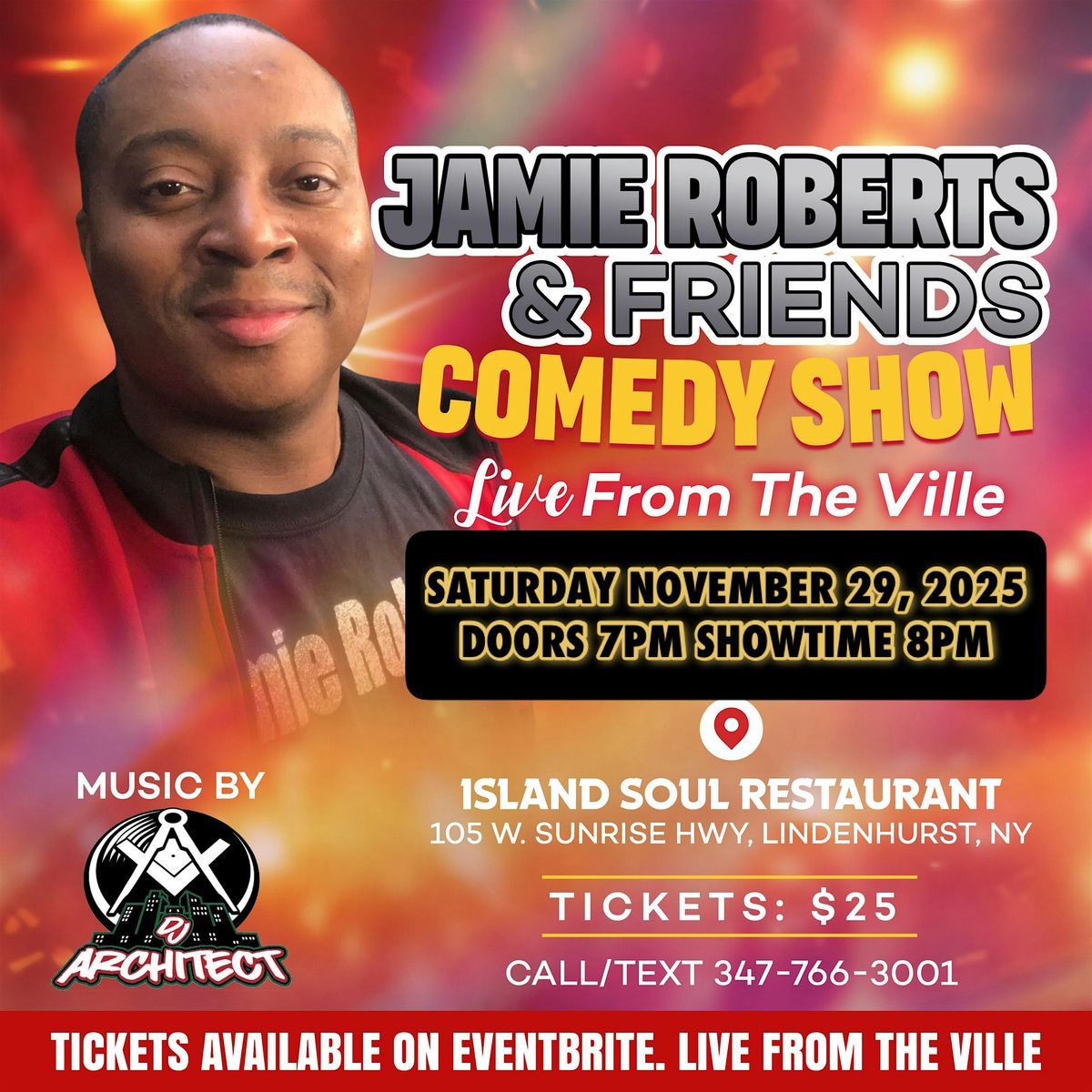 JAMIE ROBERTS & FRIENDS LIVE FROM THE VILLE | Event in Lindenhurst | AllEvents