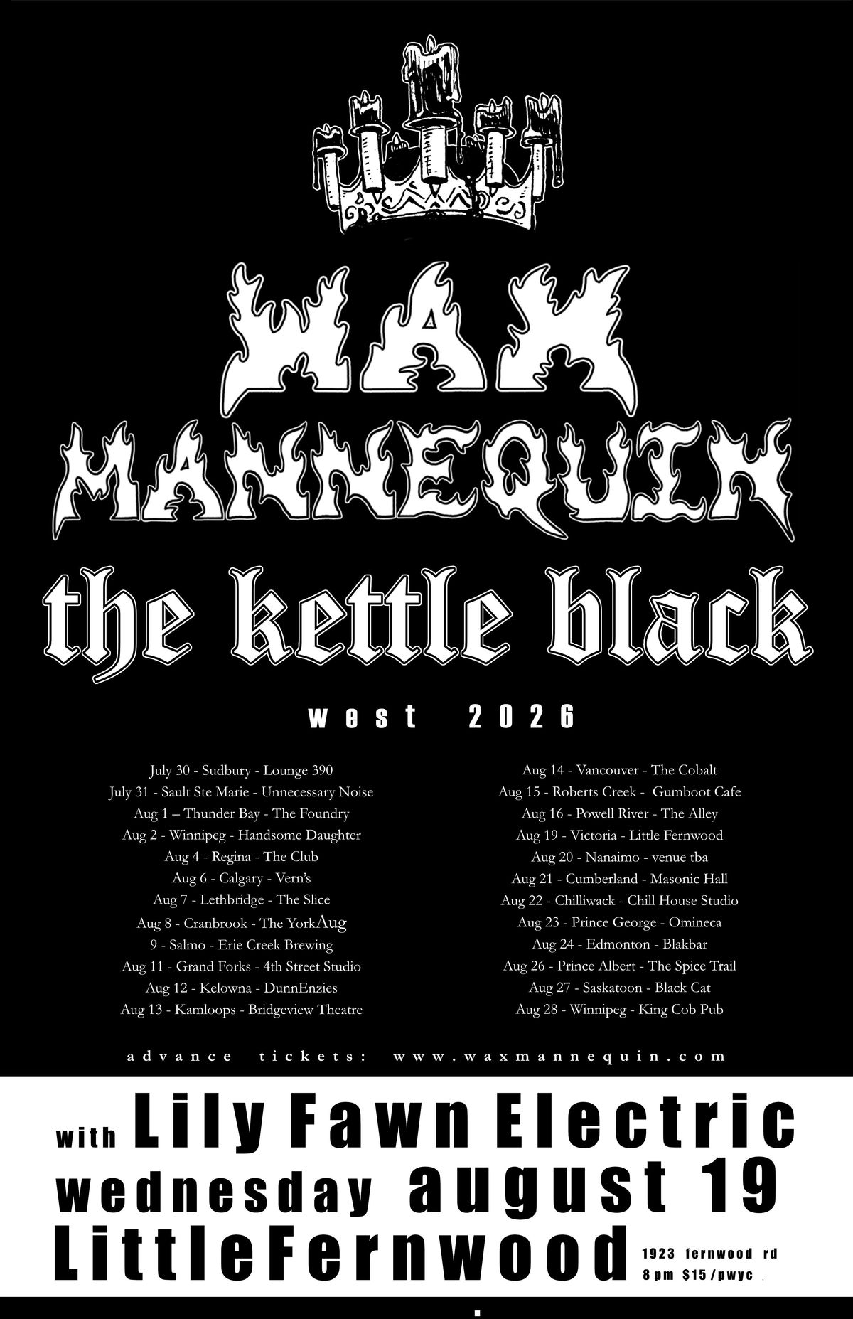WAX MANNEQUIN // THE KETTLE BLACK // LILY FAWN ELECTRIC