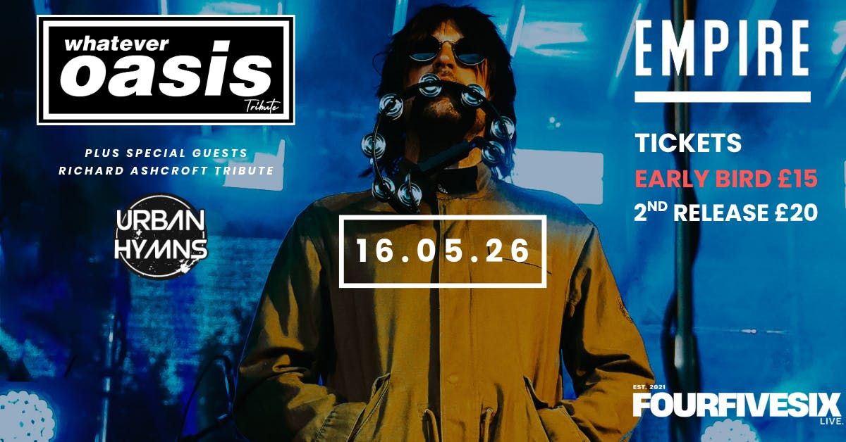 WHATEVER OASIS TRIBUTE, 16 May | Event in Middlesbrough | AllEvents