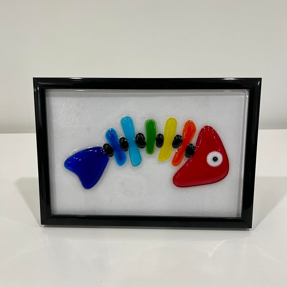 Framed Fused Glass Panel Newmarket.ONT, January 31 2024