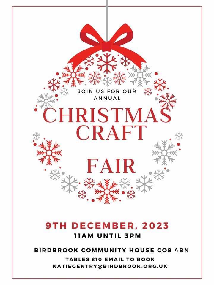 Birdbrook Christmas Craft Fair, Birdbrook Community House, Braintree