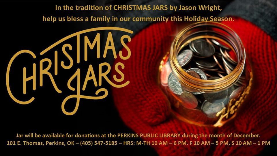 Christmas Jars Donation Jar Collection, City of Perkins Public Library ...