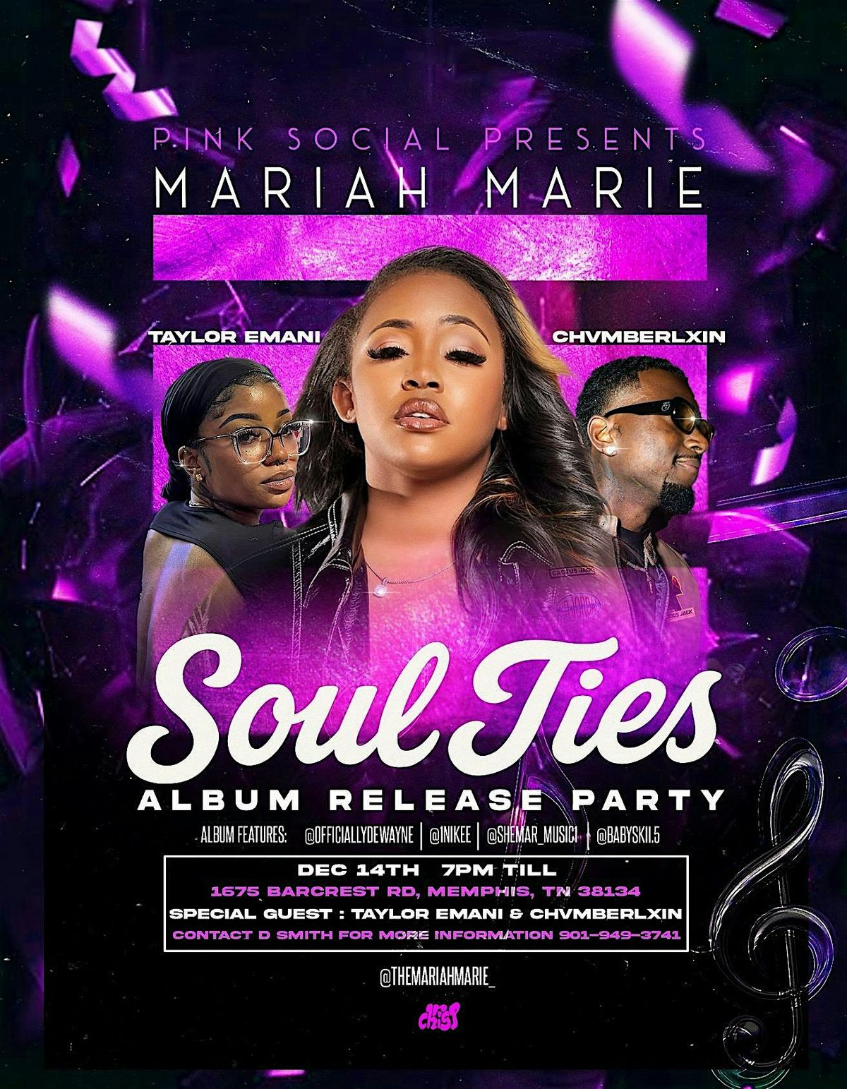 Soul Ties Album Release Party, 14 December | Event in Memphis | AllEvents