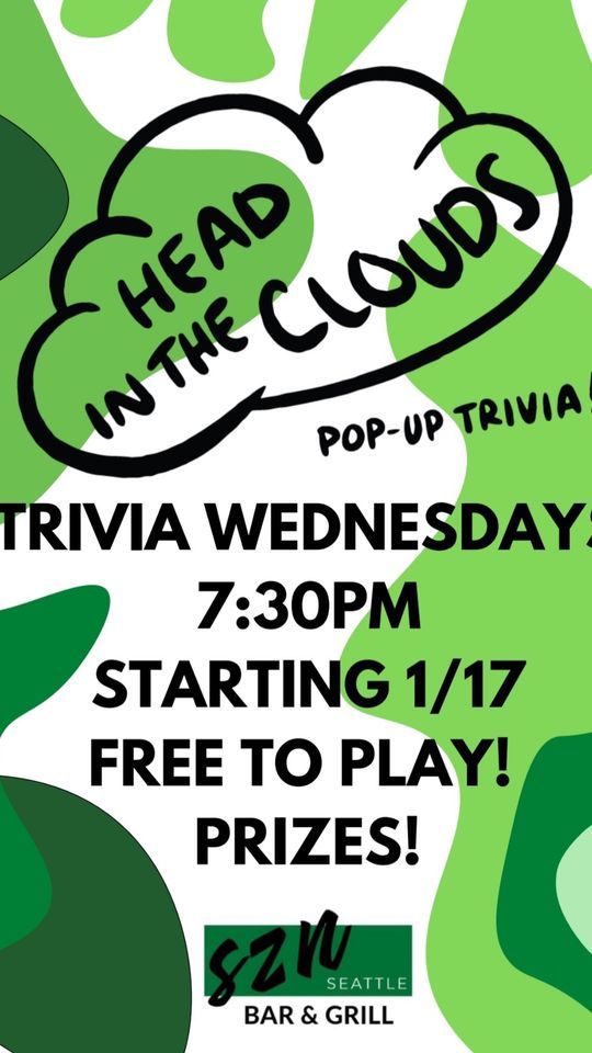 Head in the Clouds trivia, SZN Seattle Bar & Grill, January 17 2024
