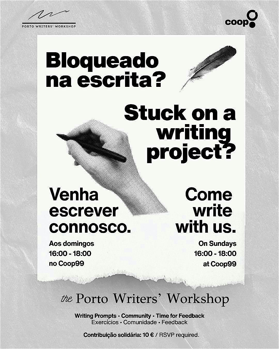 Porto Writers' Workshop: Generative & Feedback Group, 7 December | Event in Porto | AllEvents