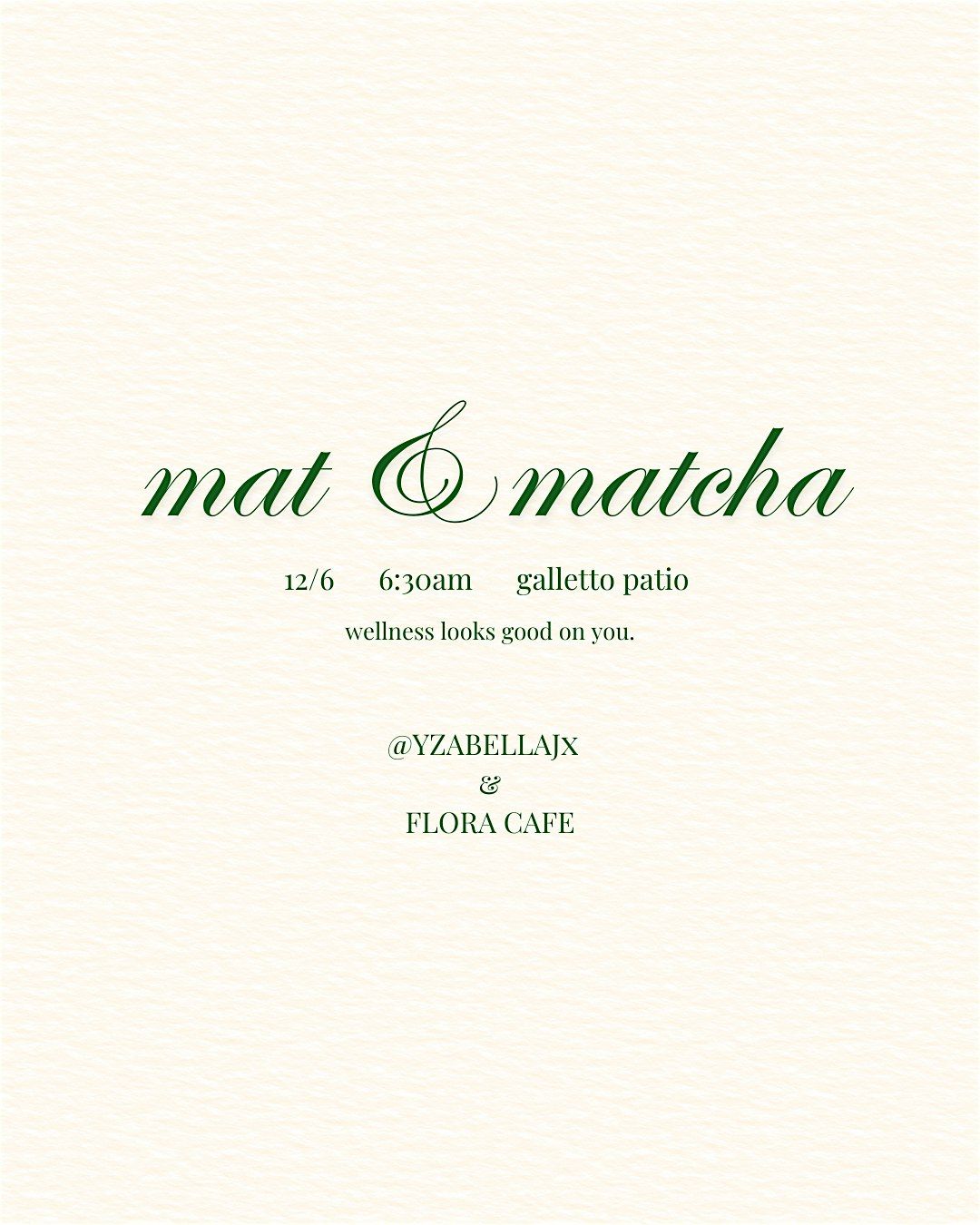 Mat & Matcha, 6 December | Event in Modesto | AllEvents