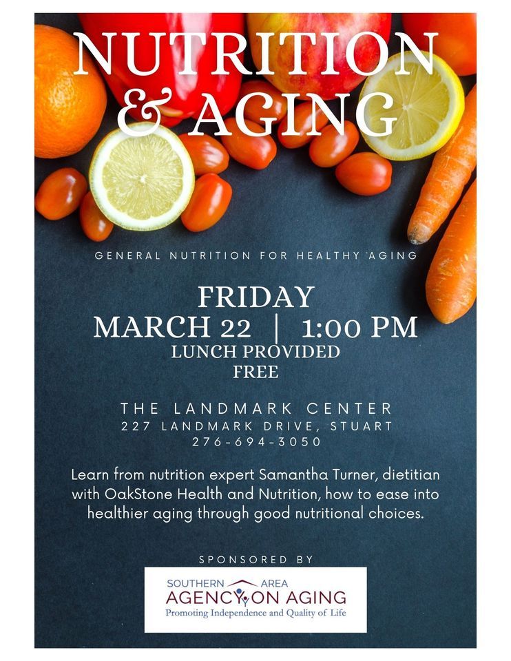 NUTRITION AND AGING: General Nutrition for Healthy Aging, 227 Landmark ...