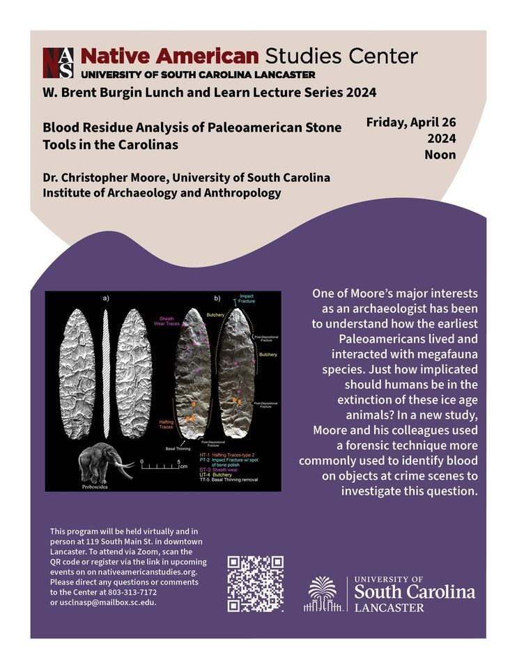 Blood Residue Analysis of Paleoamerican Stone Tools in the Carolinas
