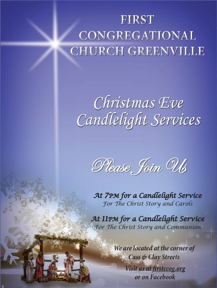 Christmas Eve services, First Congregational Church of Greenville