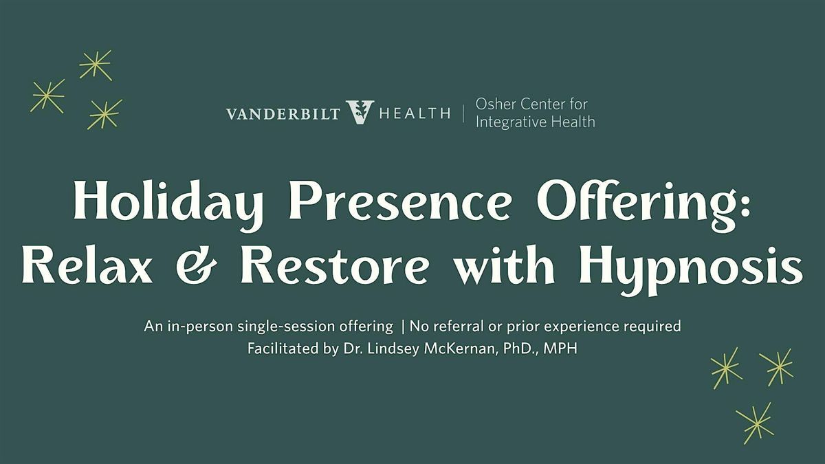 Relax & Restore with Hypnosis, 12 December | Event in Nashville | AllEvents