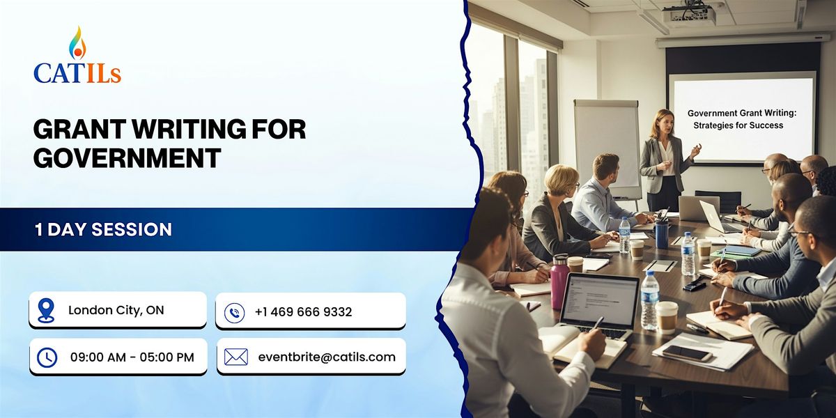 Grant Writing for Government: 1 Day Session in London City, ON | Event in London | AllEvents