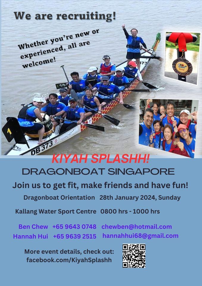 KiyahSplashh! Dragonboat Orientation, Kallang Water Sports Centre