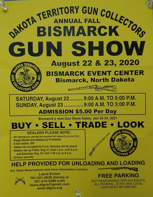 Bismarck Gun Show 5 Bismarck Gun Show, Bismarck Event Center, August 22 2020 AllEvents.in