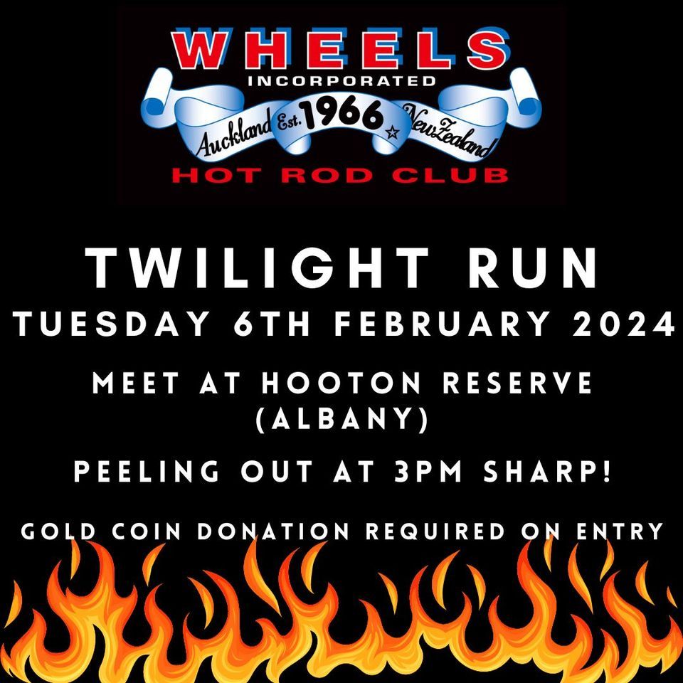 Wheels Incorporated Hot Rod Club Twilight Run 2024, Hooton Reserve