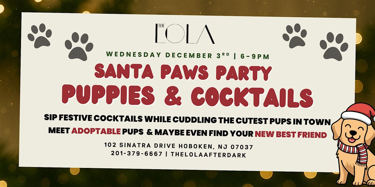 Santa Paws Party - Puppies & Cocktails, 3 December | Event in Hoboken | AllEvents