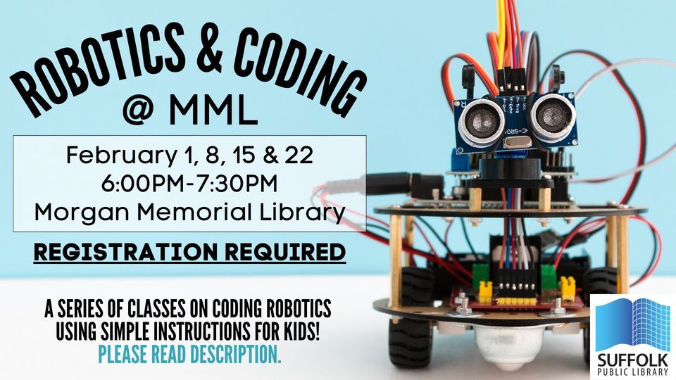 Morgan Coder Robotics & Coding at MML, Morgan Memorial Library, Suffolk, 1 February ...