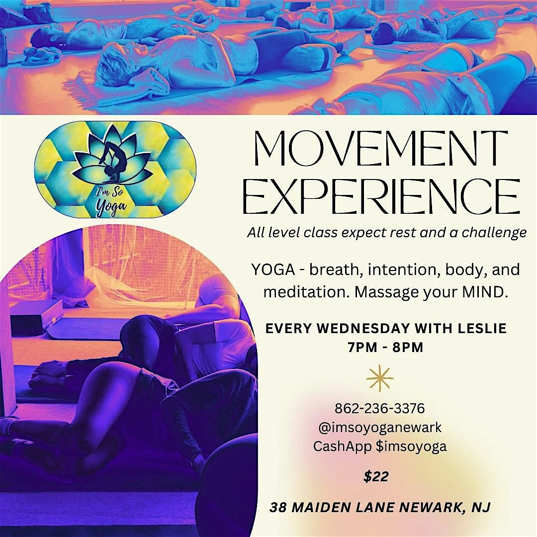 Movement Experience  Relieve stress, anxiety, disassociation, anger/sadness | Event in Newark | AllEvents