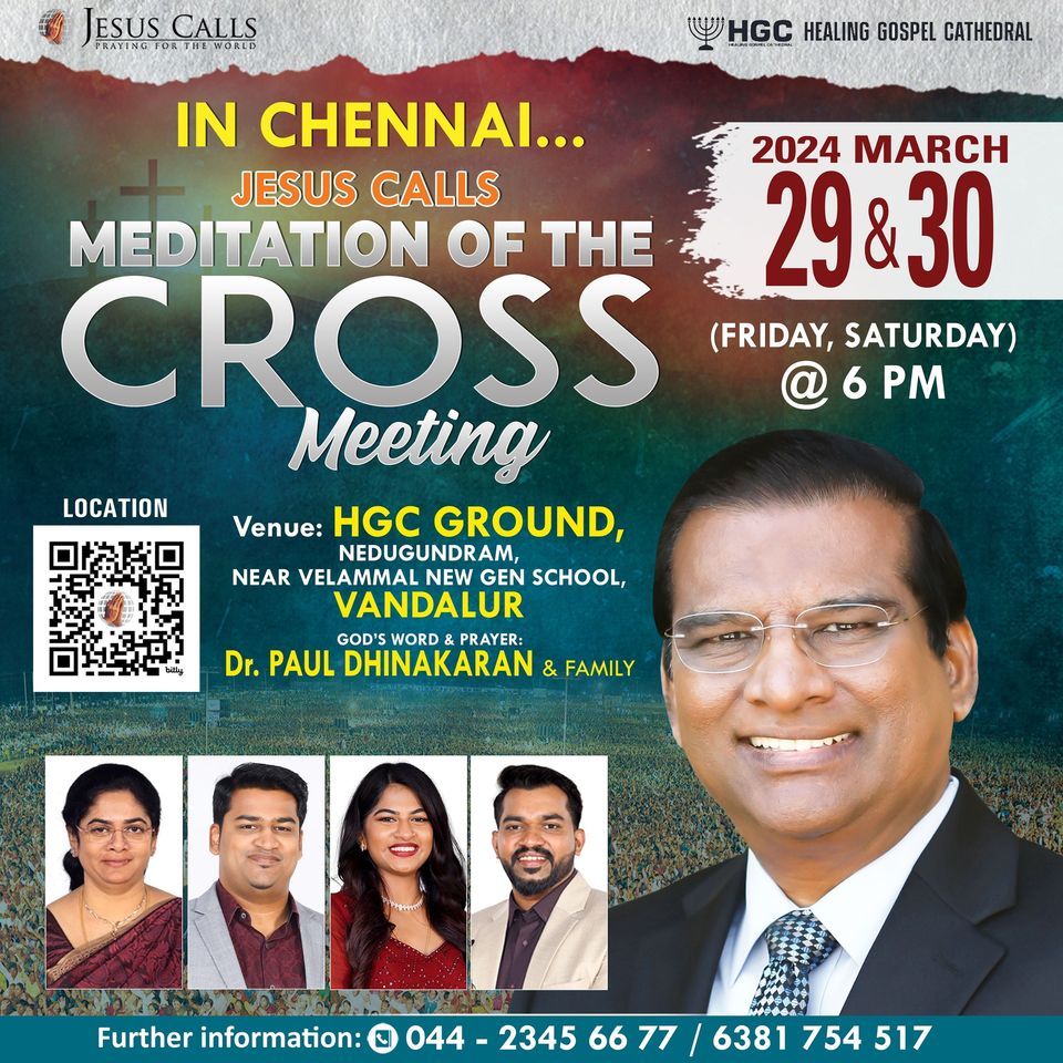 Meditation of the Cross Meeting, HGC, Chennai, 29 March to 30 March