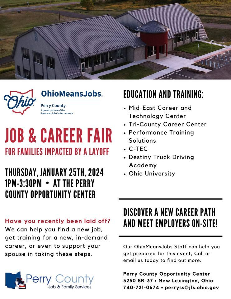 Job and Career Fair for Families Impacted by a Layoff, 5250 State Route