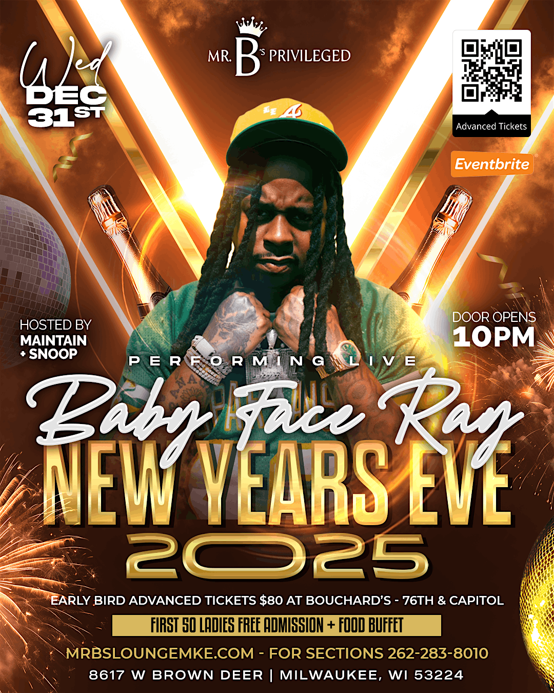 2025 MKE New Year's Eve Celebration - Babyface Ray Live at Mr.B's, 31 December | Event in Milwaukee | AllEvents