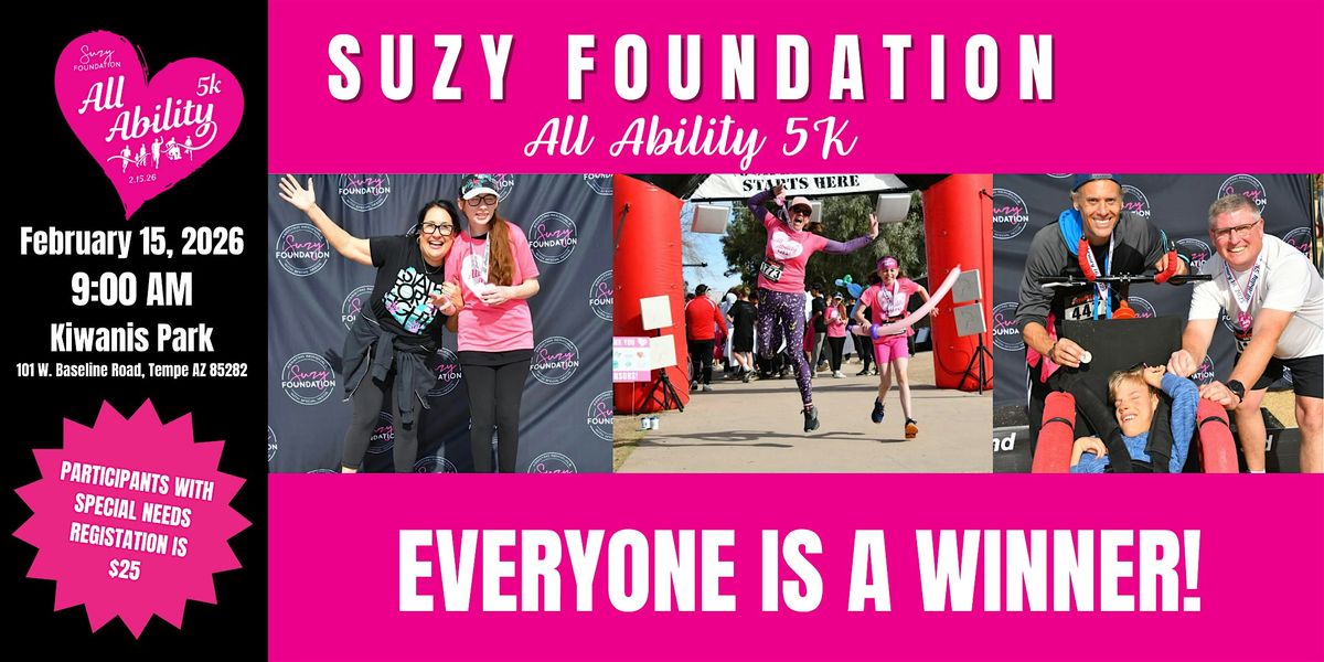 Suzy Foundation All Ability Run, 15 February | Event in Tempe | AllEvents
