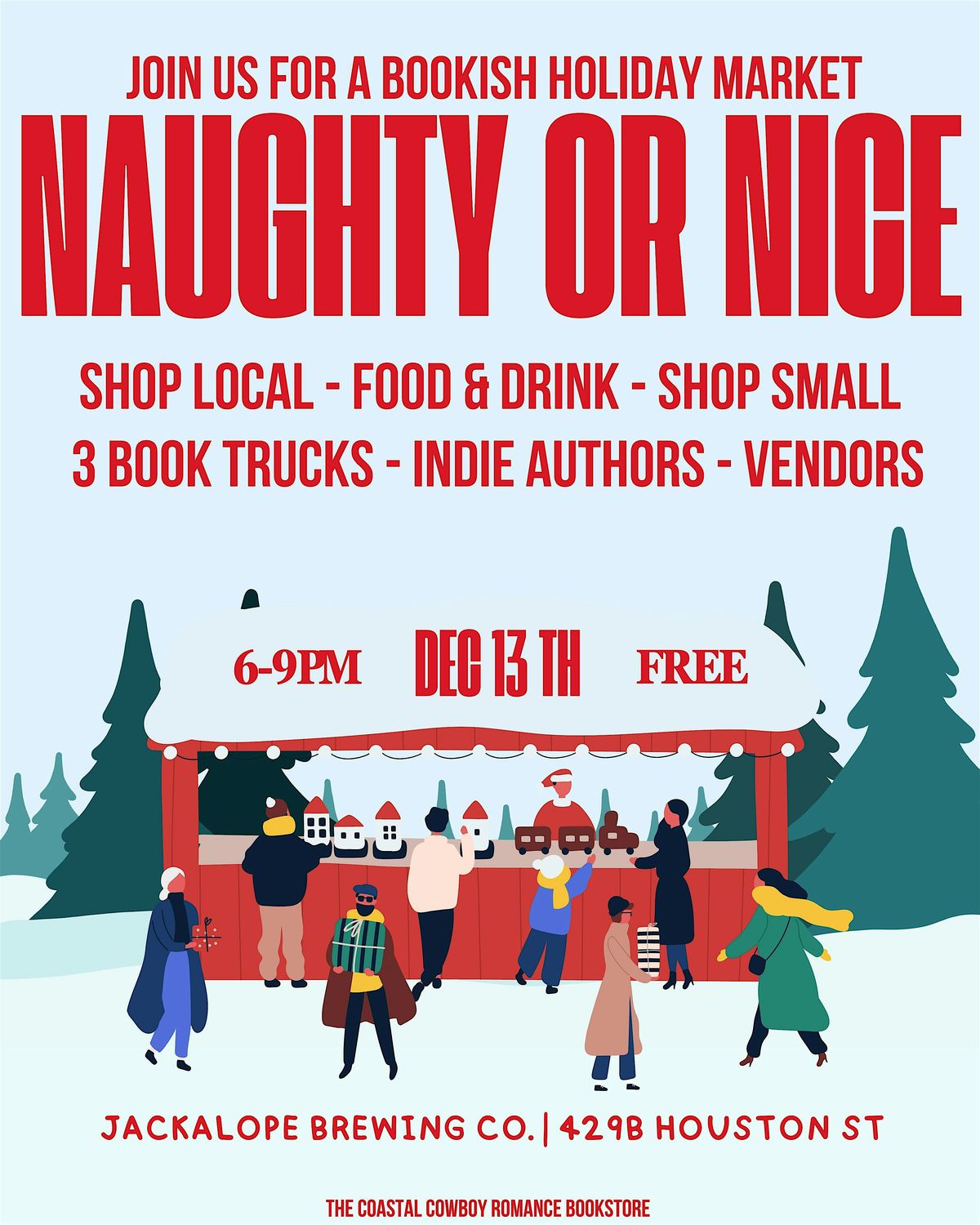 Naughty or Nice - A Bookish Holiday Market, 13 December | Event in Nashville | AllEvents