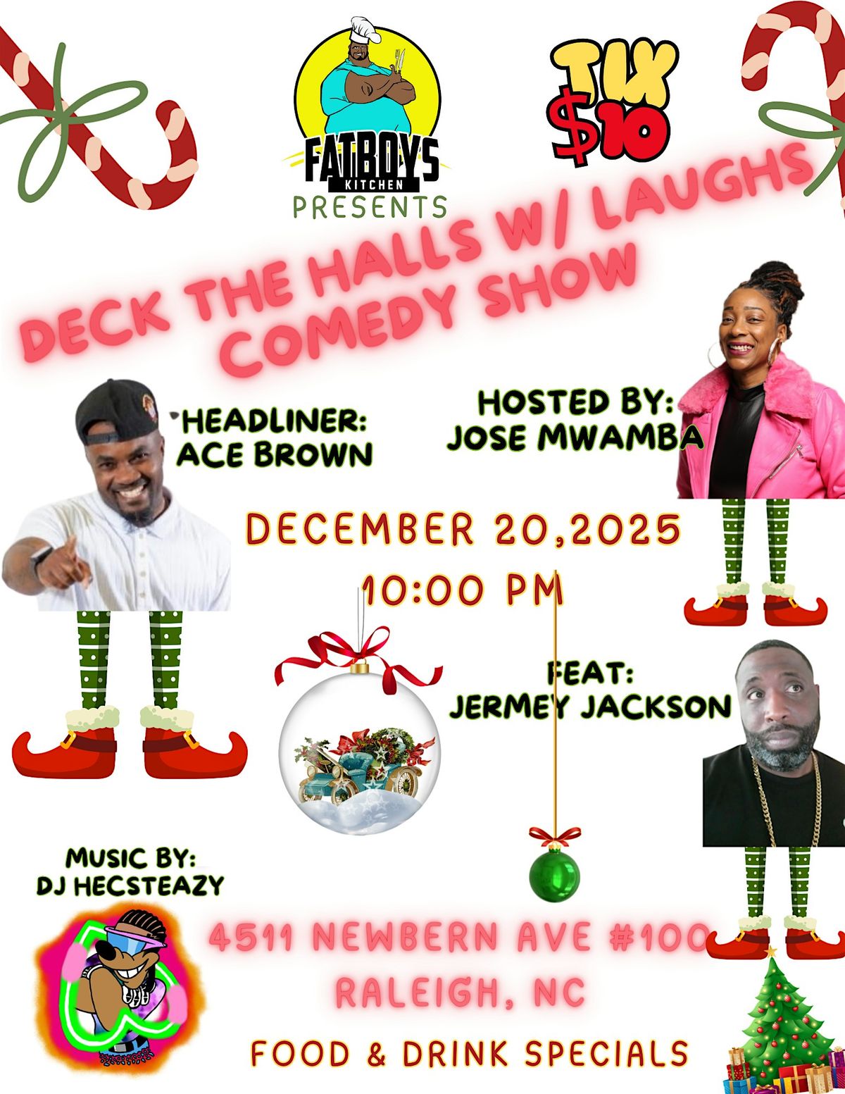 Deck The Halls With Laughs, 20 December | Event in Raleigh | AllEvents