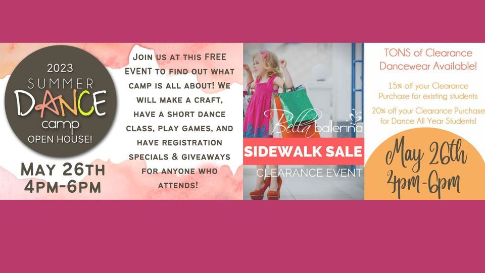 Summer Camp Open House + Sidewalk Sale!!!, Bella Ballerina Greensboro, 26 May 2023 AllEvents.in