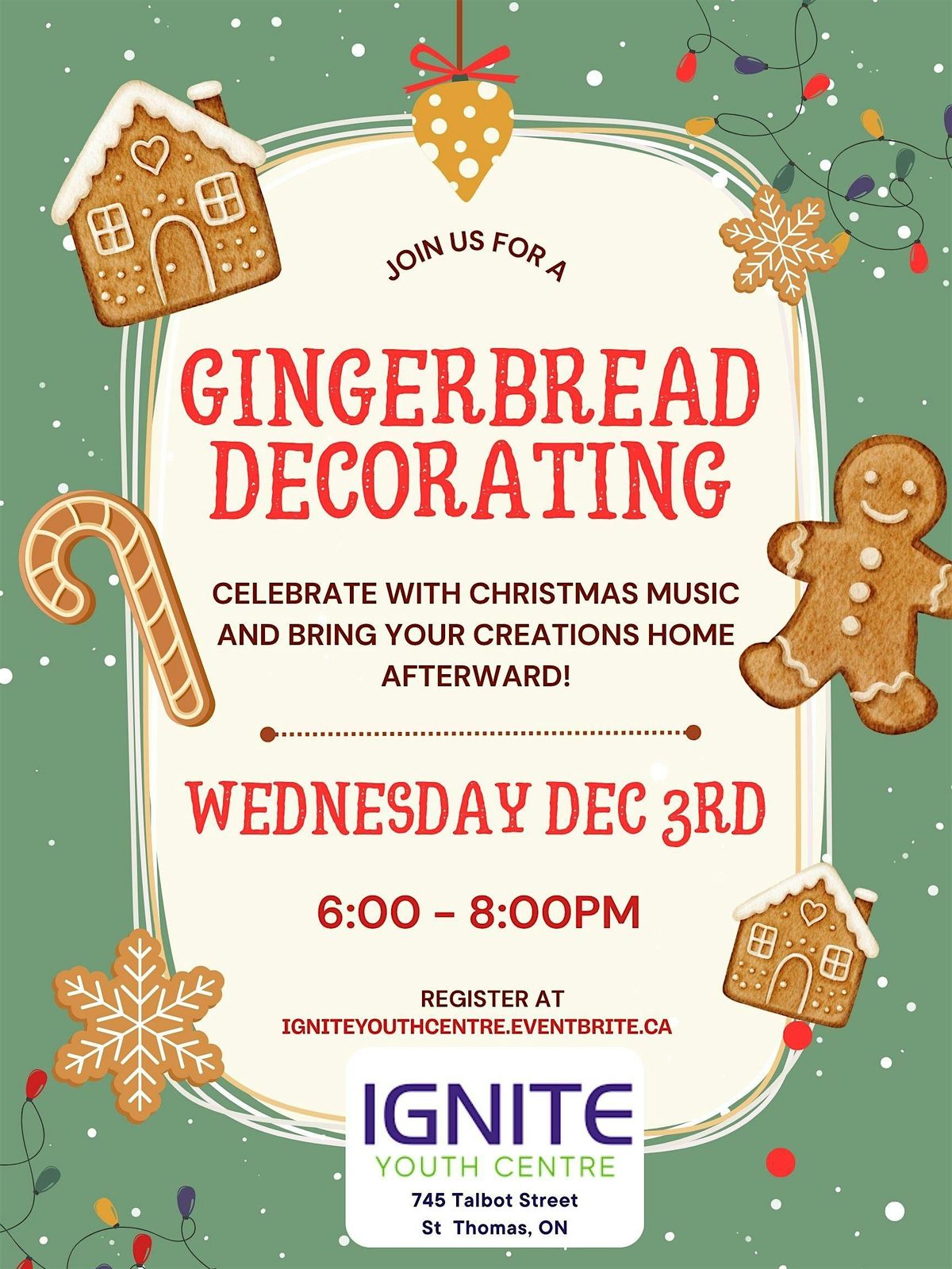 Gingerbread decorating night!, 3 December | Event in St. Thomas | AllEvents